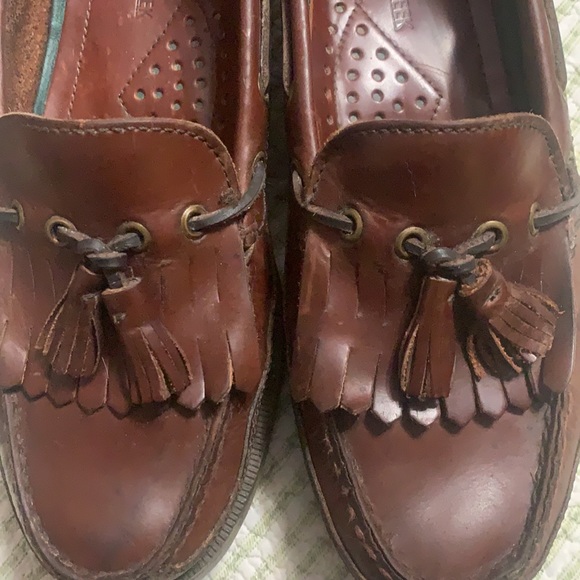 Oxblood Leather Upper Loafer with Tassel Rubber Sole Slip On 9M - Picture 8 of 10